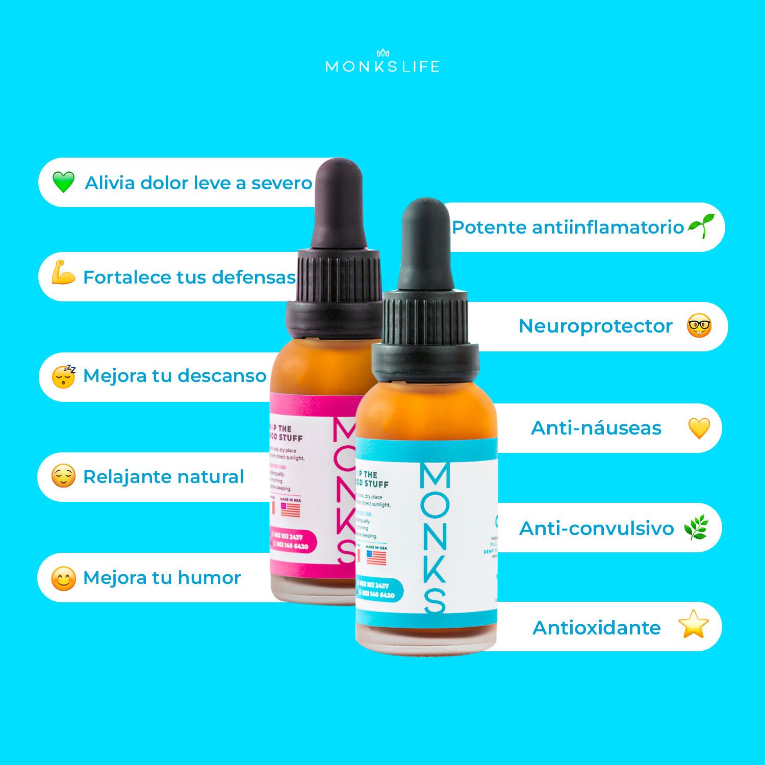 Aceite Premium de CBD y CBG para Dolor crónico | 2000mg Sabor Natural | 30ml