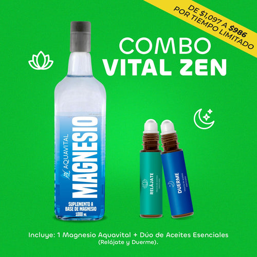 Combo Vital Zen | Magnesio Aquavital + Dúo de Aceites Esenciales (Relájate y Duerme)