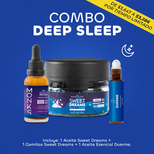 Combo Deep Sleep | Aceite Sweet Dreams + Gomitas Sweet Dreams + Aceite Esencial Duerme